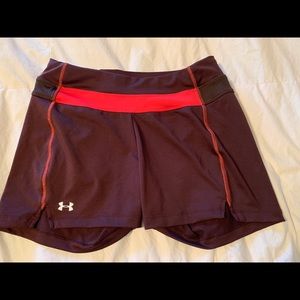 Under Armour shorts. Size small. Brown and orange